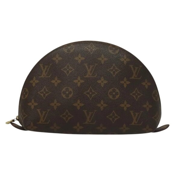 LOUIS VUITTON Monogram Trousse Demi Ronde Cosmetic Pouch - Picture 1 of 16
